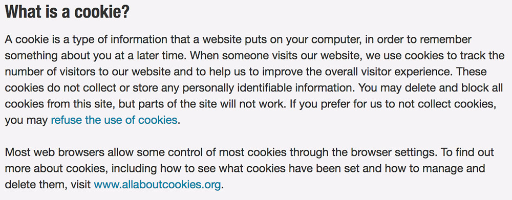 The UK University of Law: What is a Cookie clause in Privacy Policy