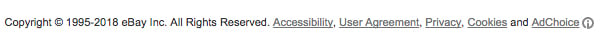 eBay website footer showing agreement links