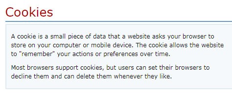 EU Commission&#039;s definition of cookies
