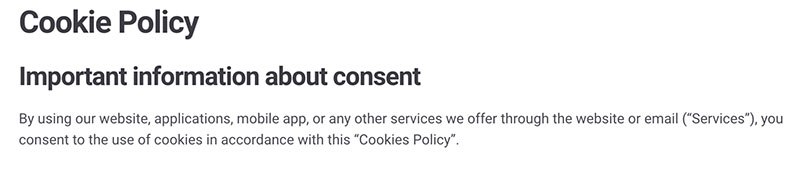 Brandwatch Cookie Policy: Important information about consent clause using browsewrap