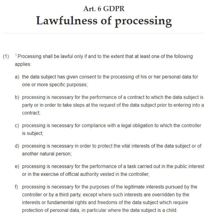 article 6 gdpr