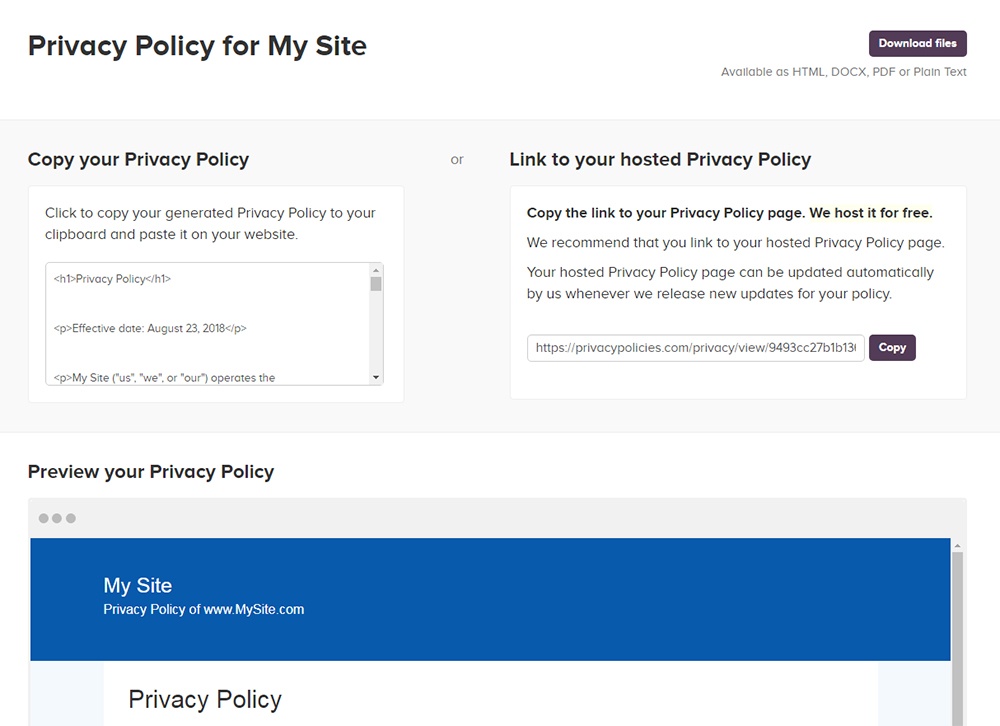 Types Of Website Privacy Agreementpolicy Templates