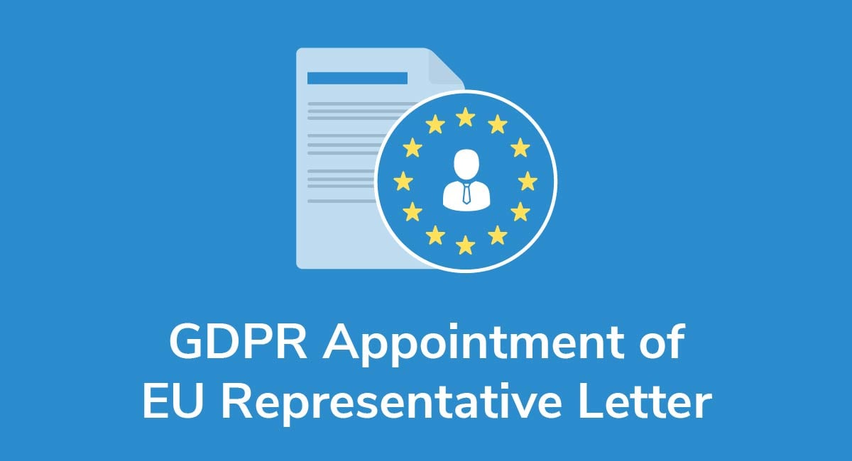 GDPR Appointment of EU Representative Letter