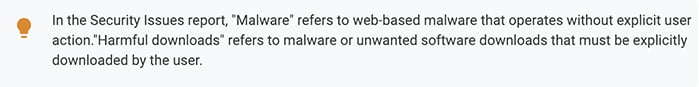 Google Help: Malware and unwanted software definitions section