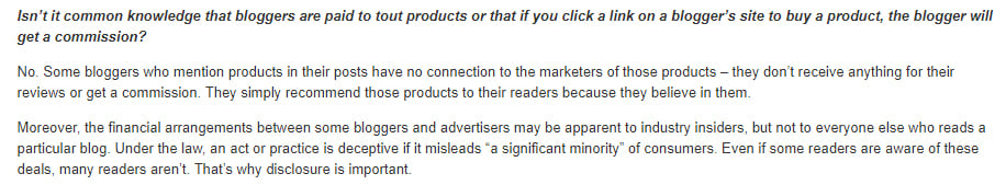 FTC Endorsement Guides - What People are Asking: The &quot;significant minority&quot; standard with affiliate marketing disclosures section