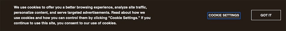 Mailchimp cookies consent notice