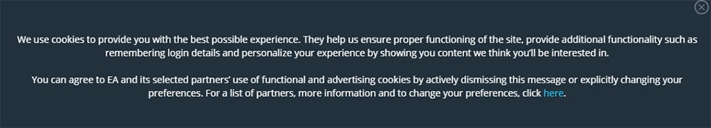 Origin cookie notice