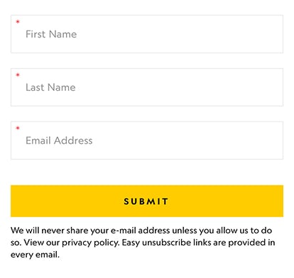 National Geographic email sign-up form