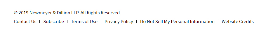Newmeyer and Dillion website footer