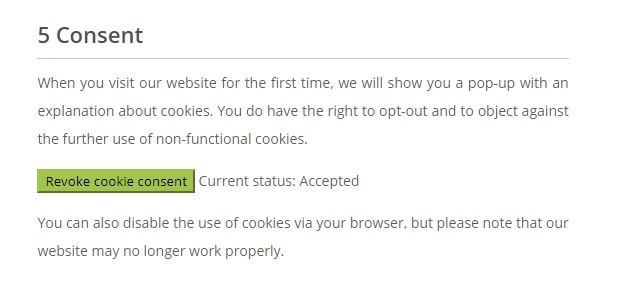 AtomBeam: Do Not Sell My Personal Information Page - Cookies Consent section