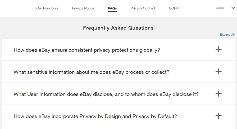 eBay Privacy FAQ