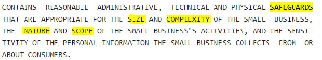 NY Senate: NY SHIELD Act - Appropriate Safeguards section