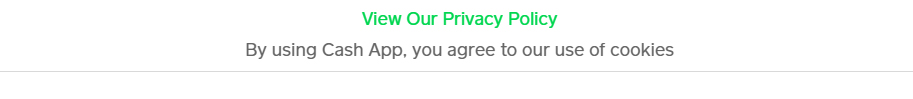 Cash App cookie notice: Browsewrap section