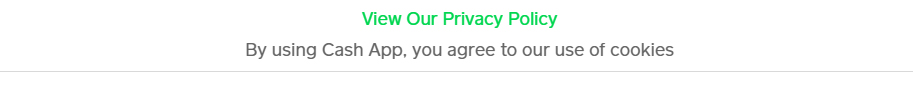 Cash App cookie notice: Browsewrap section