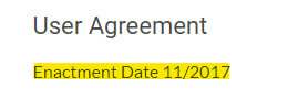 Nintendo Animal Crossing User Agreement: Enactment date