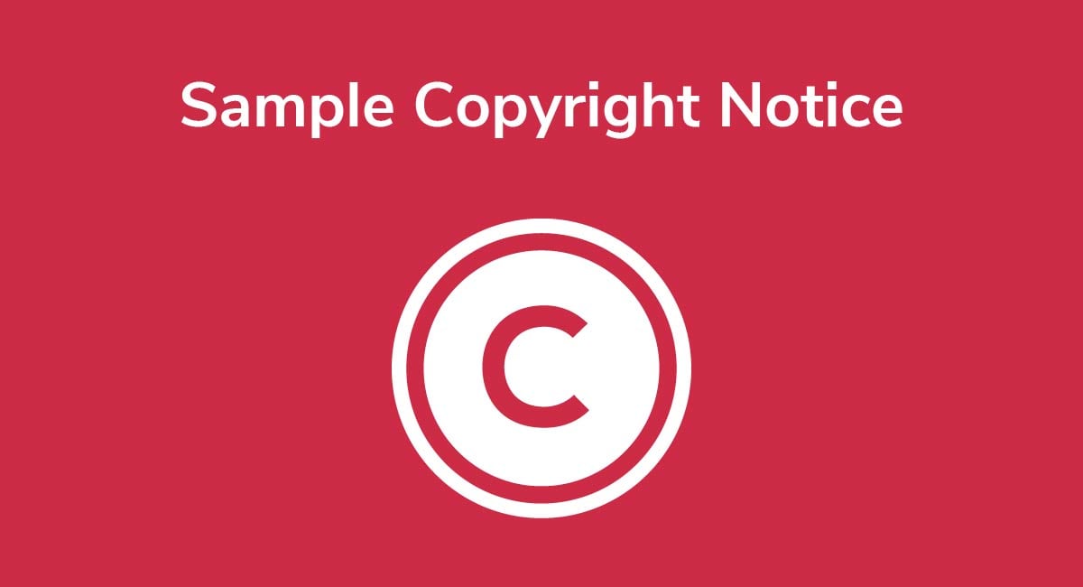 Sample Copyright Notice