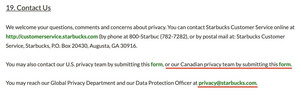 starbucks-privacy-policy-contact-clause
