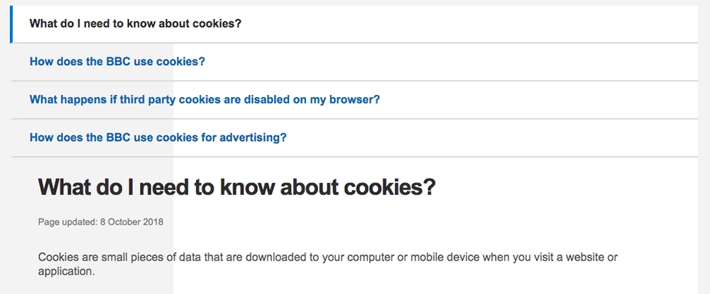 Impostazioni sui cookie e il browser della BBC: Cosa c'è da sapere sui cookie