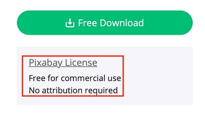 Licenza di Pixabay: avviso sull'uso commerciale gratuito e l'attribuzione non richiesta