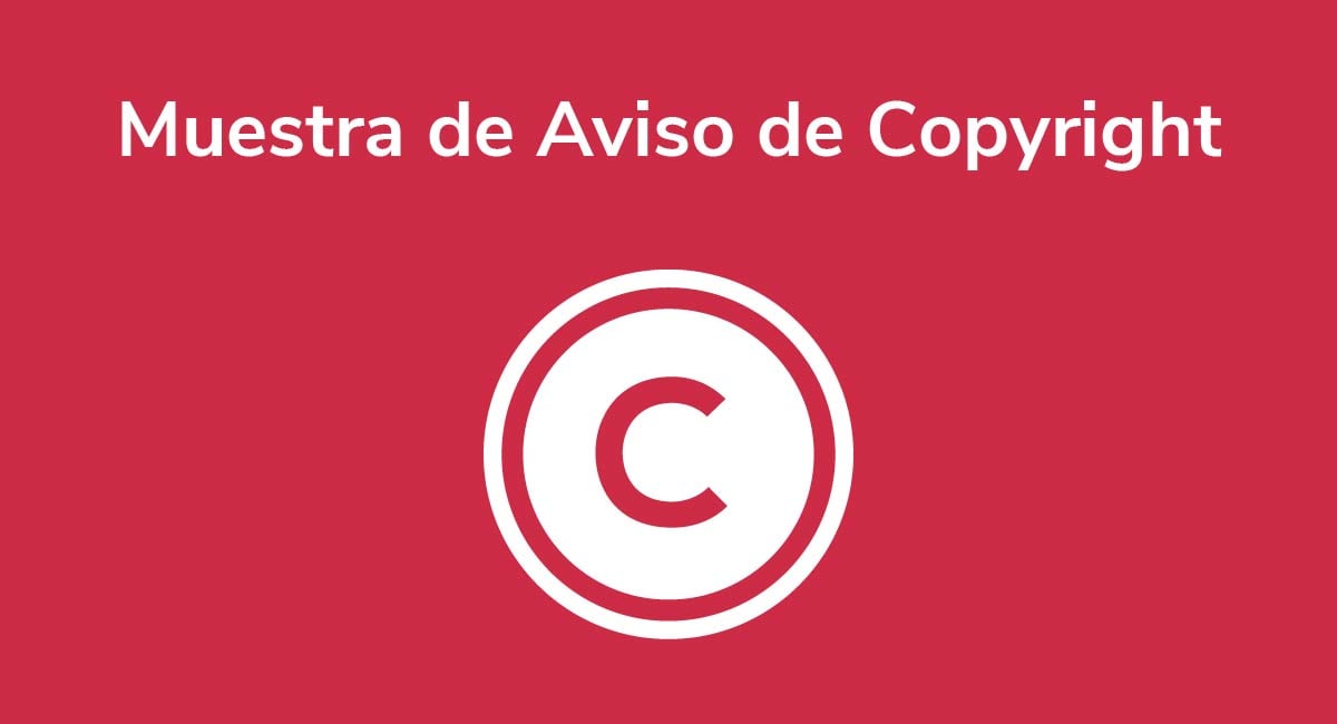 Muestra de Aviso de Copyright