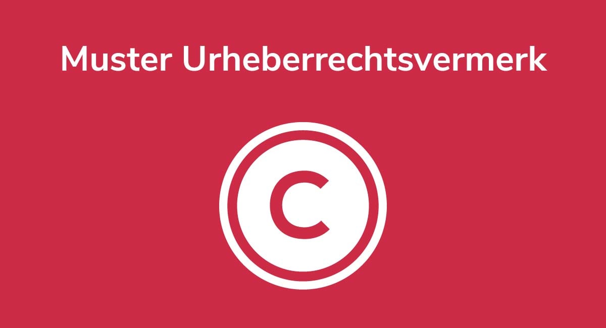 Muster Urheberrechtsvermerk