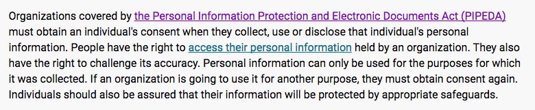 Commissario per la privacy del Canada: breve introduzione al PIPEDA