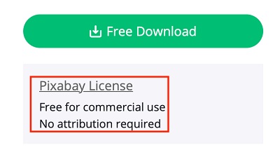 Licencia de Pixabay: Aviso de uso comercial libre sin necesidad de mencionar al autor