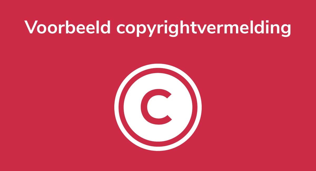 Voorbeeld copyrightvermelding