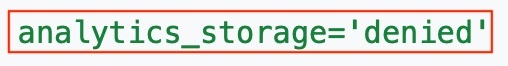Google Consent Mode Analytics Storage tag screenshot