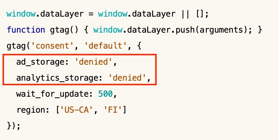 Simo Ahava blog: Google Consent Mode tag screenshot