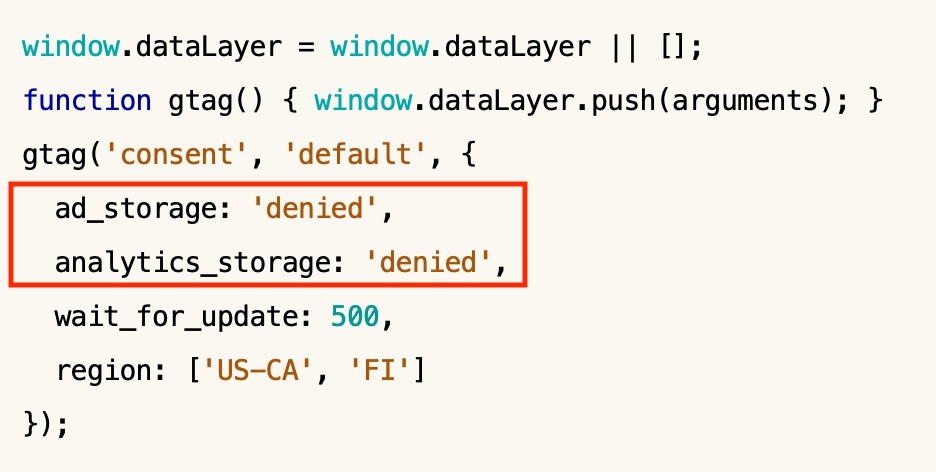 Simo Ahava blog: Google Consent Mode tag screenshot