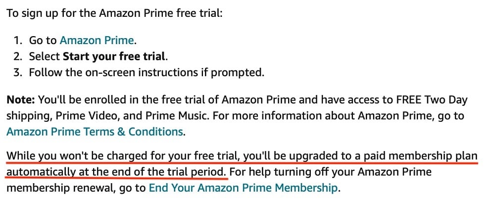 Amazon Help and Customer Service: Sign up for the Amazon Prime free trial instructions