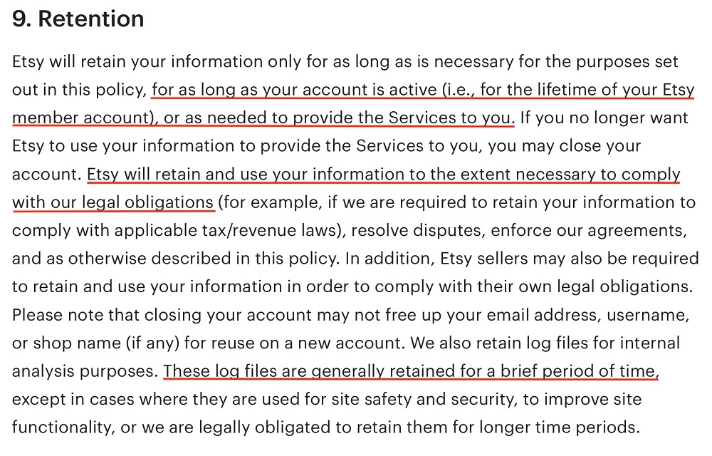 etsy-privacy-policy-data-retention-clause