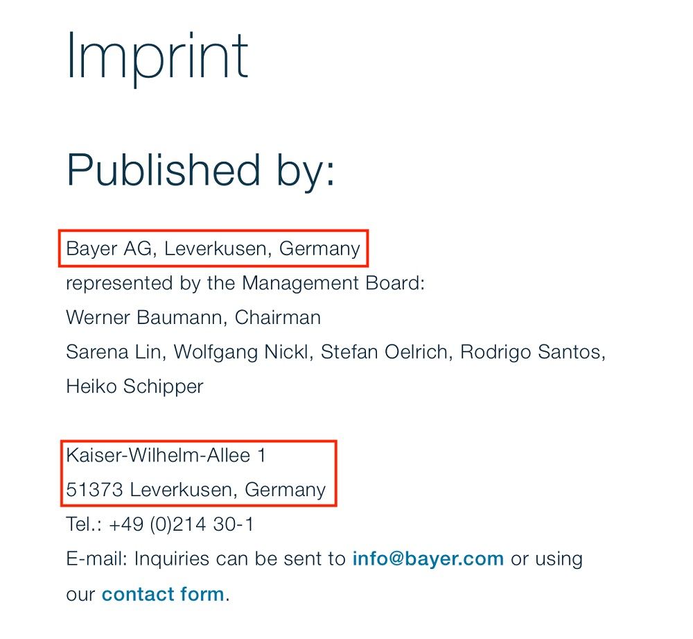 Impressum –