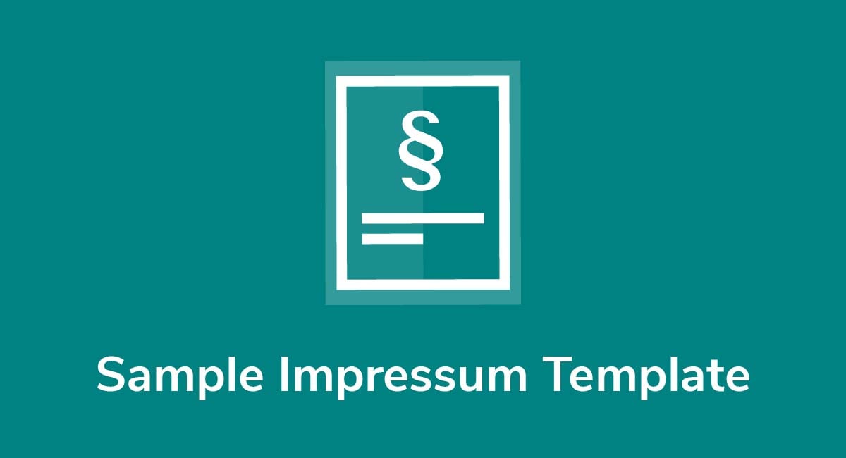 Sample Impressum Template