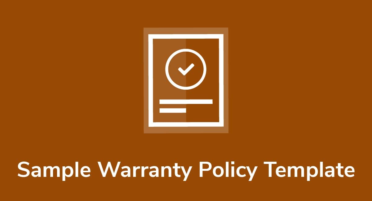 Sample Warranty Policy Template