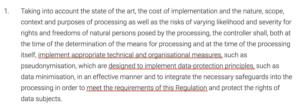 GDPR Article 25: Data Protection by Design