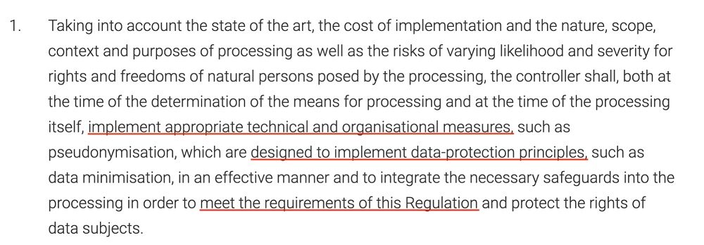 GDPR Article 25: Data Protection by Design