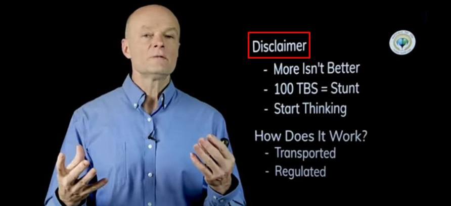 Dr Sten Ekberg YouTube video with disclaimer highlighted