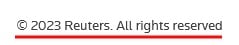Reuters website copyright notice