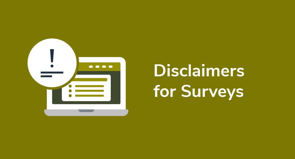 Disclaimers for Surveys
