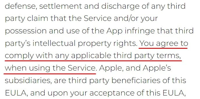 Solargrade EULA Agree to comply with third party terms clause