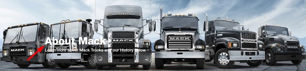 Mack Trucks About Us page: Title image